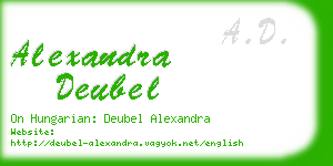 alexandra deubel business card